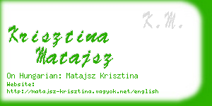 krisztina matajsz business card